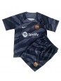 Otroški Nogometna dresi replika Barcelona Vratar Gostujoči 2023-24 Kratek rokav (+ hlače)